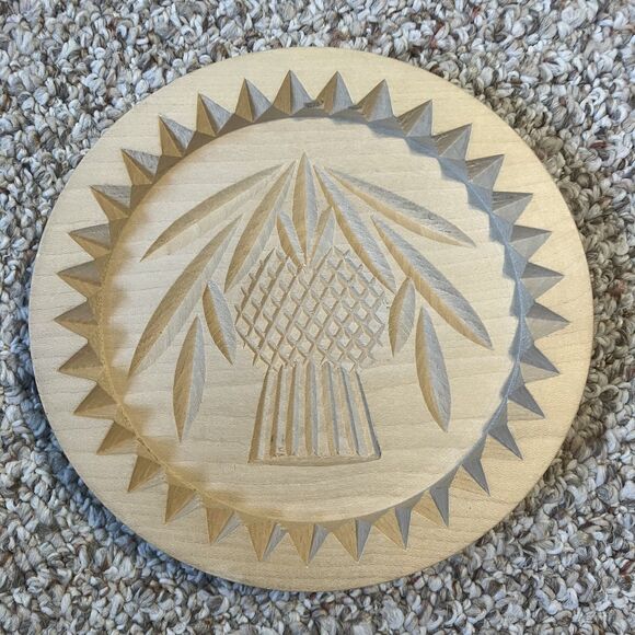 Handmade J & I Crichton Braemar Scotland Shortbread Thistle Wood Mold Cookie - Picture 6 of 6